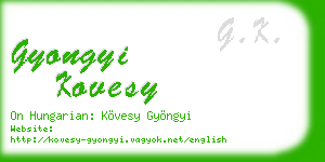 gyongyi kovesy business card