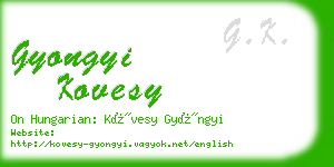 gyongyi kovesy business card